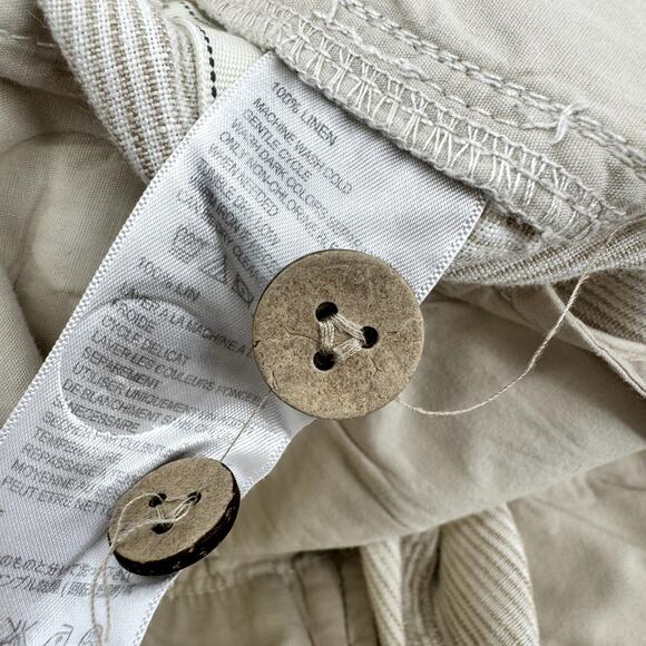 Tommy Bahama Shorts Mens 38 (40x7 ACTUAL) Linen Tan Striped Coastal RELAX - Picture 6 of 7